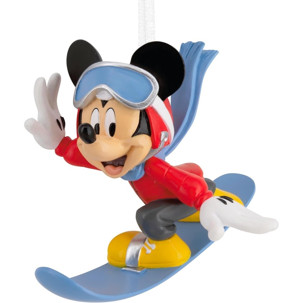 Hallmark Disney Mickey Mouse Snowboarding Christmas Ornament